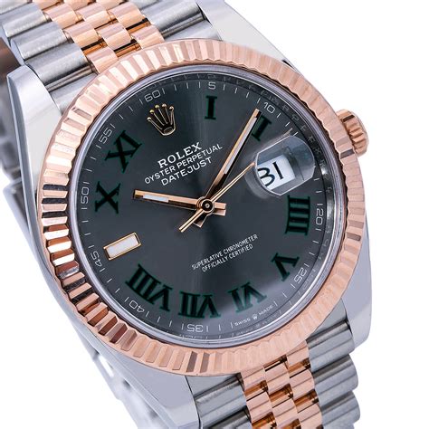 Rolex Datejust 41 Wimbledon Two Tone Rose Gold 41mm 